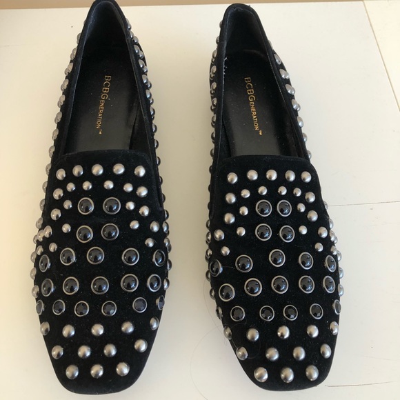 BCBG studded suede loafer/flats (NWT) - Picture 1 of 4